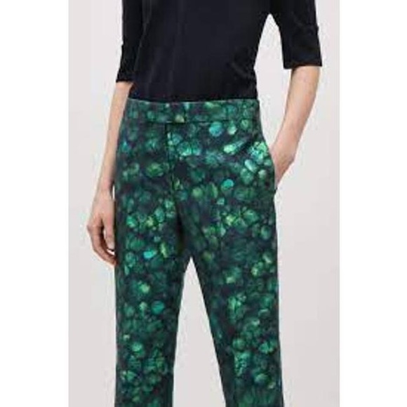 COS Pants - COS Pleated Abstract Print Pants, Trousers, Size 2